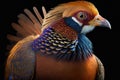 Beautiful Golden Pheasant Close Up. Colorful and Vibrant Animal.