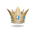 Beautiful golden princess crown with pearls and jewels Royalty Free Stock Photo
