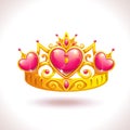 Beautiful golden princess crown Royalty Free Stock Photo