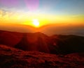 Sun rise from Mount Prau