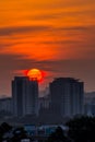 Beautiful golden sunset with dramatic sky Royalty Free Stock Photo