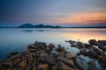 beautiful golden sunset at Kwong Lake Rantau panjang Kelantan.