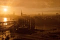 Stockholm golden sunset Royalty Free Stock Photo