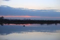 Boat at sunset Royalty Free Stock Photo