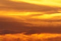 Beautiful golden sunset sky with clouds Royalty Free Stock Photo