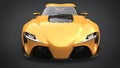 Beautiful golden super sports car - front view