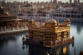 Beautiful golden temple situated in Amritsar, India