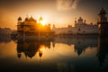 Beautiful golden temple situated in Amritsar, India