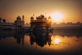 Beautiful golden temple situated in Amritsar, India