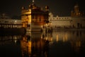 Beautiful golden temple situated in Amritsar, India