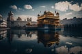 Beautiful golden temple situated in Amritsar, India