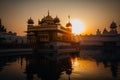 Beautiful golden temple situated in Amritsar, India