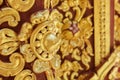 Beautiful golden Thai pattern in temple Royalty Free Stock Photo