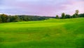 Beautiful Golf course, blue sky Royalty Free Stock Photo