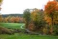 Beautiful Golf Course in the Mountains during Fall Season Royalty Free Stock Photo