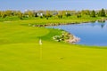 Beautiful golf place. Royalty Free Stock Photo