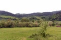 Beautiful gorge among the mountains covered with green vegetation and trees in the spring Royalty Free Stock Photo