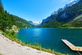 Beautiful Gosausee lake landscape with Dachstein mountains in Austrian Alps. Salzkammergut region. Royalty Free Stock Photo