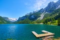 Beautiful Gosausee lake landscape with Dachstein mountains in Austrian Alps. Salzkammergut region. Royalty Free Stock Photo