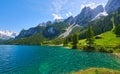 Beautiful Gosausee lake landscape with Dachstein mountains in Austrian Alps. Salzkammergut region. Royalty Free Stock Photo