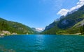 Beautiful Gosausee lake landscape with Dachstein mountains in Austrian Alps. Salzkammergut region. Royalty Free Stock Photo