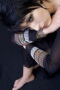 Beautiful Goth Woman Angles Royalty Free Stock Photo