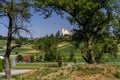 Beautiful Gothic church in small town in Slovenia Royalty Free Stock Photo