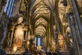 Beautiful gothic interior of St. Stephen& x27;s Cathedral Stephansdom , Vienna, Austria. January 2022