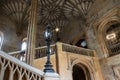 Beautiful gothic stone staircase in Christ Church Oxford, University, England, UK Royalty Free Stock Photo