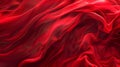 Beautiful graceful flowing red transparent silk fabrics. Background with smooth waves for design