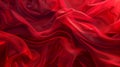 Beautiful graceful flowing red transparent silk fabrics. Background with smooth waves for design