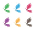 Beautiful graceful majestic colorful butterfly logo design