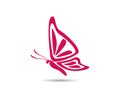 Beautiful graceful majestic colorful butterfly logo design