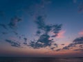 Beautiful gradient sky at dusk with dark clouds Royalty Free Stock Photo