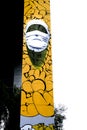 Beautiful graffiti at the base of The Vasco Da Gama bridge Royalty Free Stock Photo