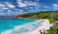 Beautiful Grand Anse Beach in La Digue island, Seychelles. Royalty Free Stock Photo