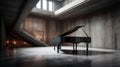 Beautiful grand piano. piano in a n empty classic room. Grand piano set on stage Royalty Free Stock Photo