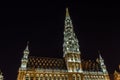 Beautiful Grand Place in Brussels, Belgium, night view Royalty Free Stock Photo