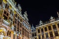 Beautiful Grand Place in Brussels, Belgium, night view Royalty Free Stock Photo