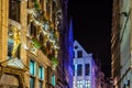 Beautiful Grand Place in Brussels, Belgium, night view Royalty Free Stock Photo