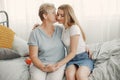 Beautiful grandmother with her granddaughter Royalty Free Stock Photo