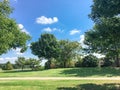 Lawn park near residential houses in Coppell, Texas, USA Royalty Free Stock Photo