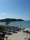 beautiful greek beach Royalty Free Stock Photo