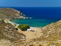 Beautiful greek summer sunny beach bay.