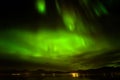 Aurora borealis or northern lights in the sky at Tromso, Norway Royalty Free Stock Photo