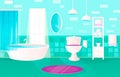 Beautiful green bathroom modern room with Royalty Free Stock Photo