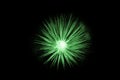 Beautiful green big bang science object with glowing core