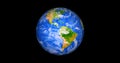 Beautiful green 3d earth on space. .front view of the earth from space with clouds and green landscapes full view earth 4k resolut