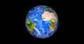 Beautiful green 3d earth on space. .front view of the earth from space with clouds and green landscapes full view earth 4k resolut