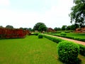 Beautiful garden at Ruins Of Nalanda Bihar India
